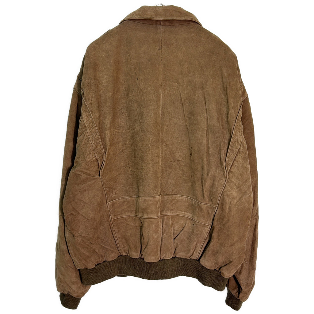90s AUTHENTIC STRUCTURE OUTERWEAR Leather Jacket