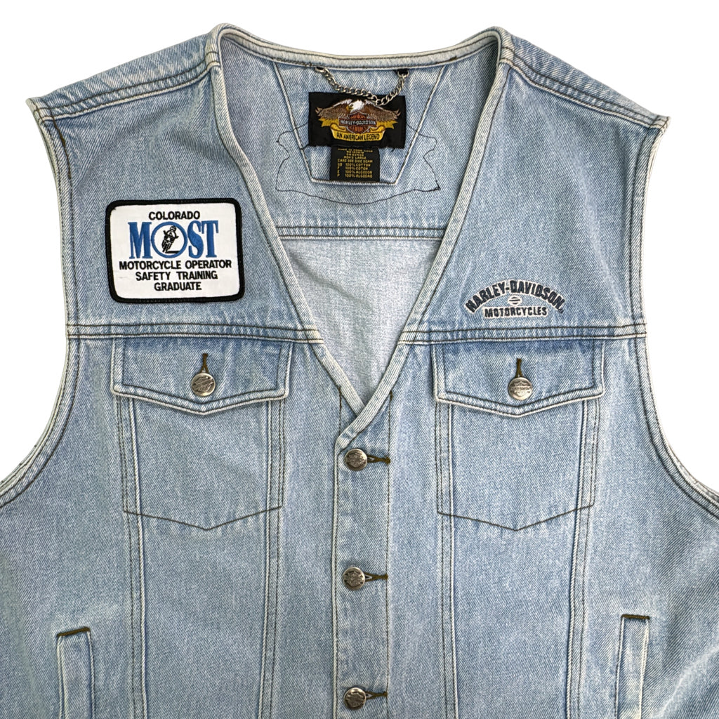 90s HARLEY DAVIDSON Denim Vest