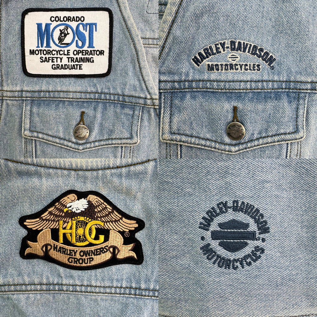 90s HARLEY DAVIDSON Denim Vest
