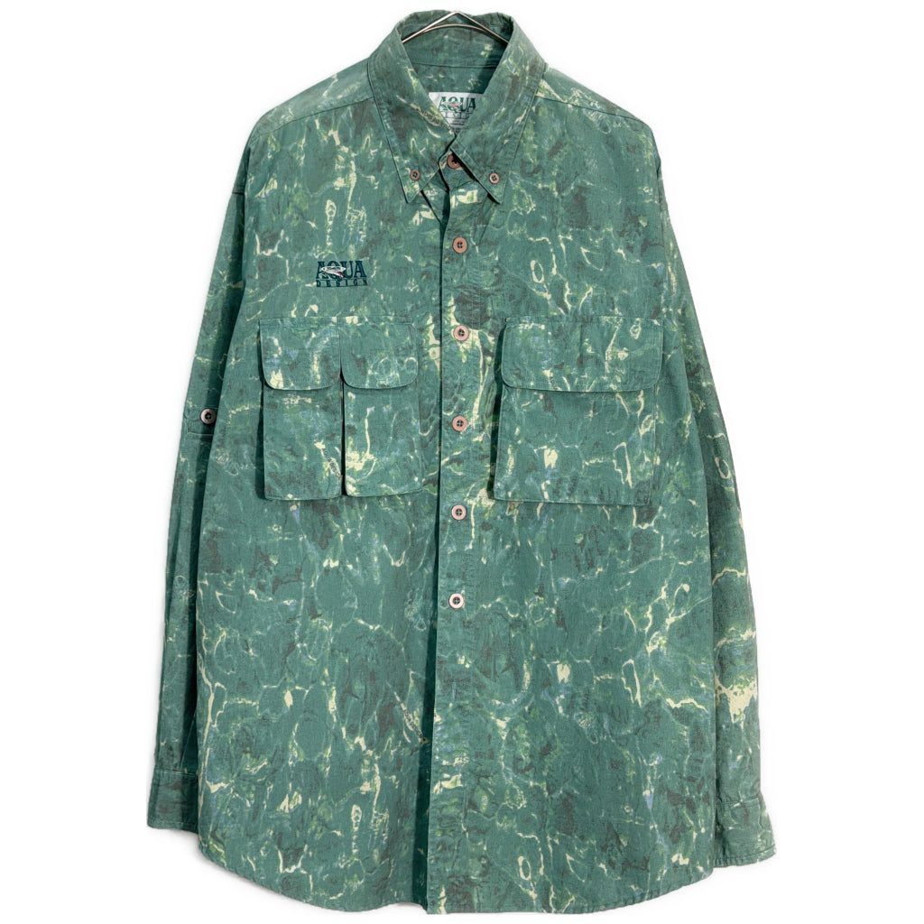 90s Aqua Design Fishing Shirt