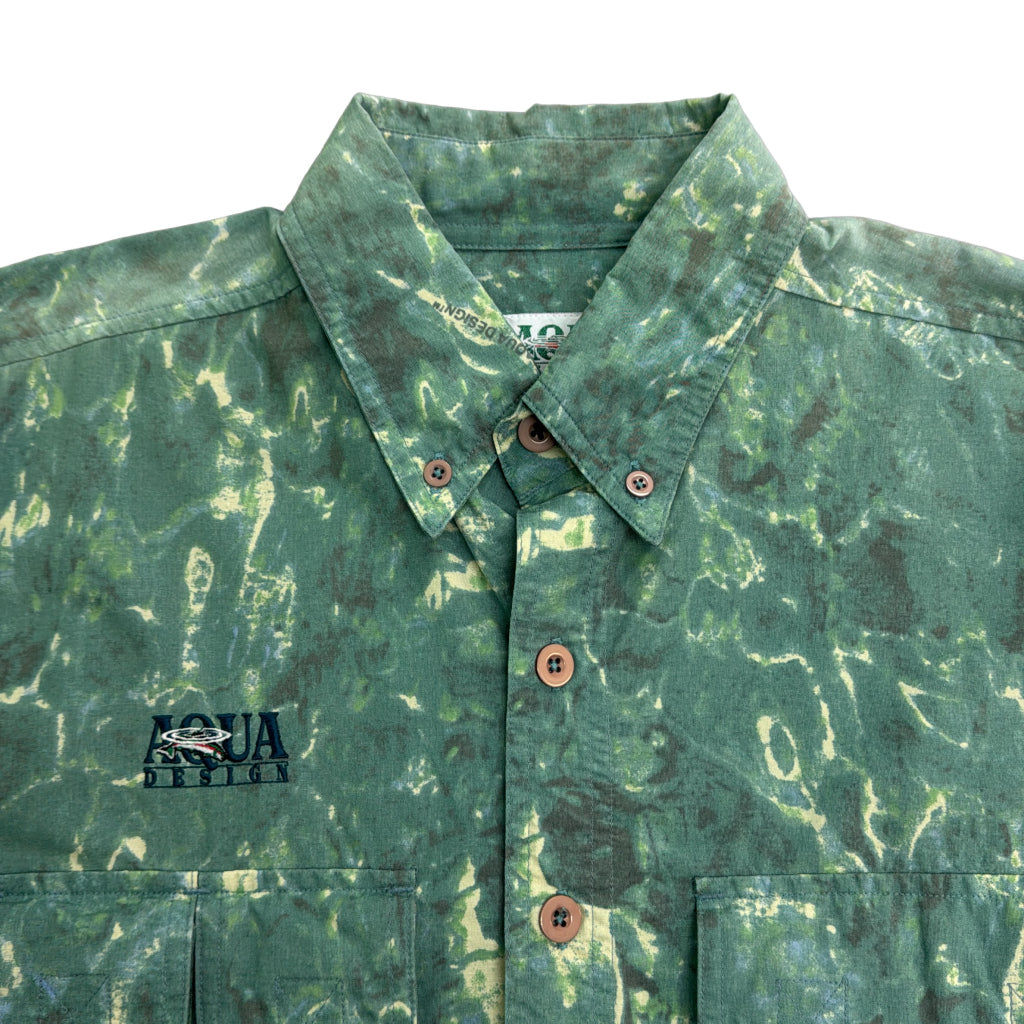 90s Aqua Design Fishing Shirt