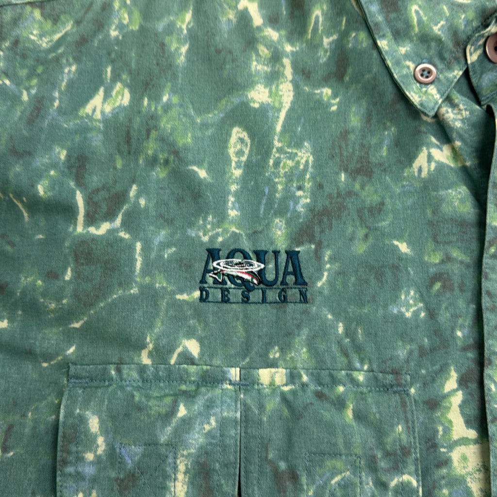 90s Aqua Design Fishing Shirt