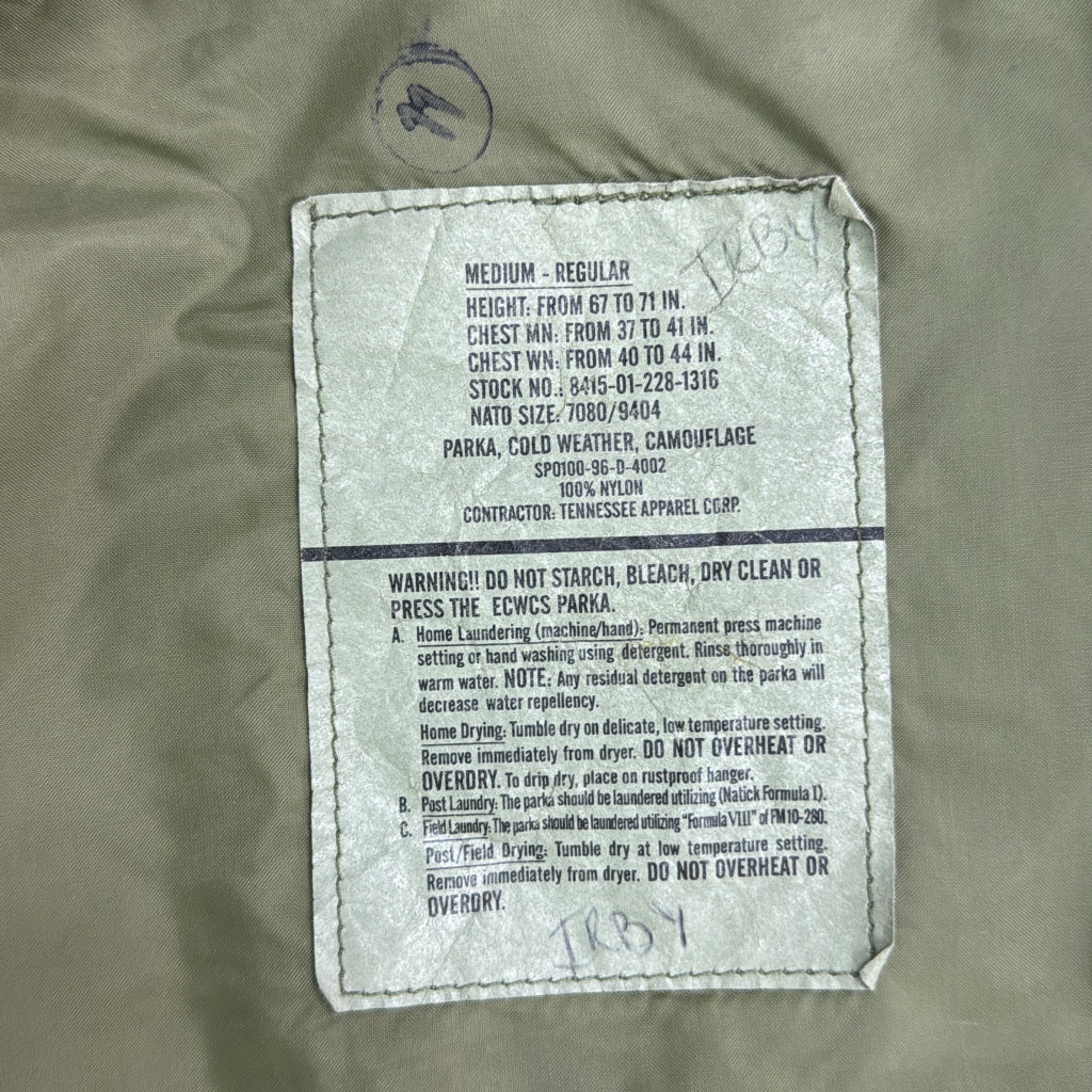 90s U.S.ARMY ECWCS GEN1 GORE-TEX Parka Military Jacket