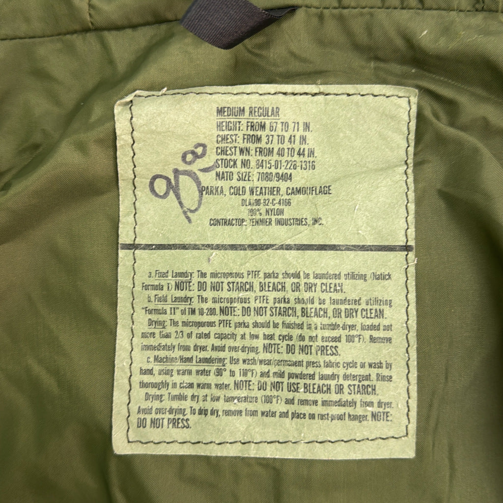90s U.S.ARMY ECWCS GEN1 GORE-TEX Parka Military Jacket