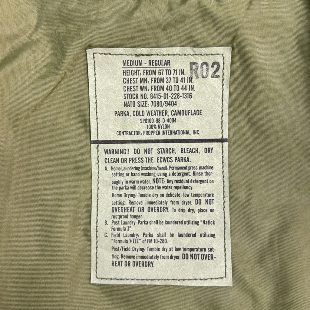 90s U.S.ARMY ECWCS GEN1 GORE-TEX Parka Military Jacket