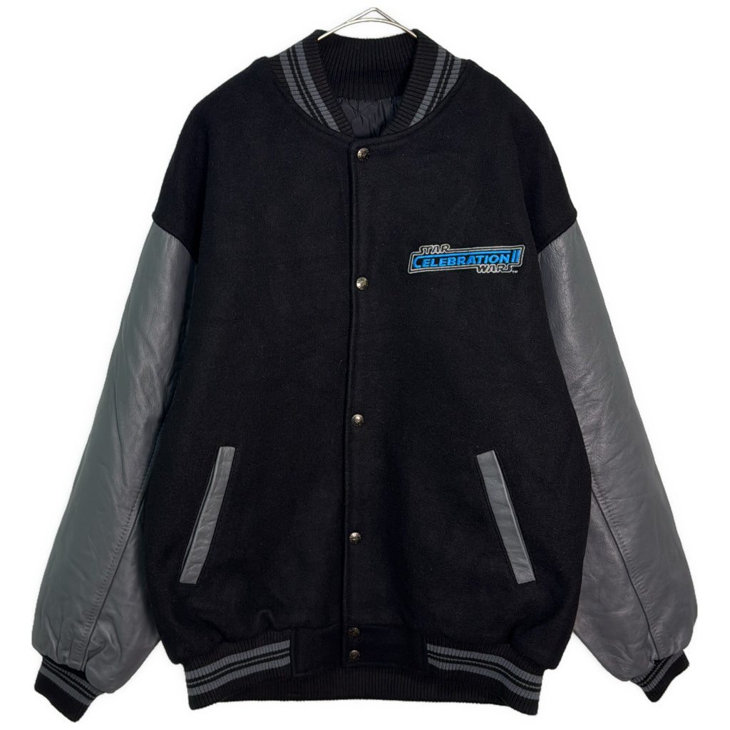 00s LEATHER SPORT STAR WARS "Jango Fett" Varsity Jacket