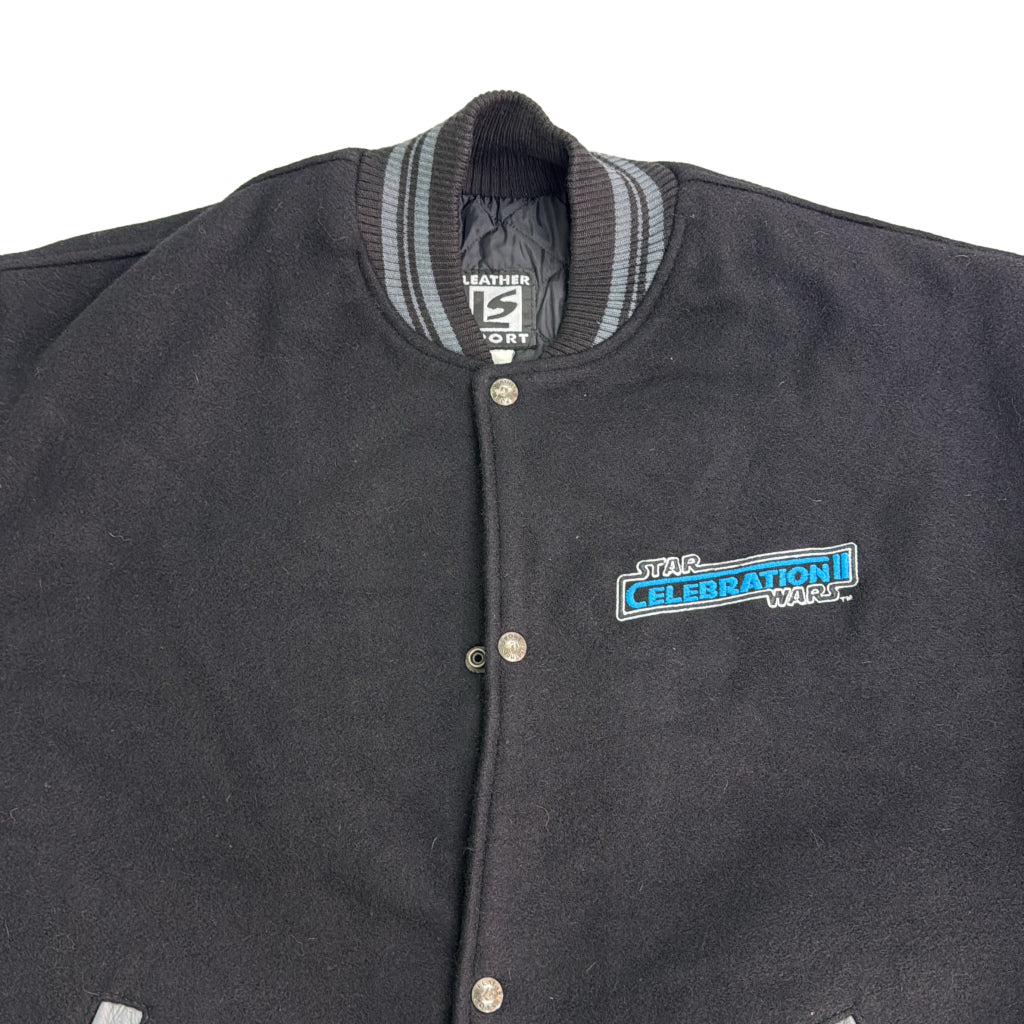 00s LEATHER SPORT STAR WARS "Jango Fett" Varsity Jacket