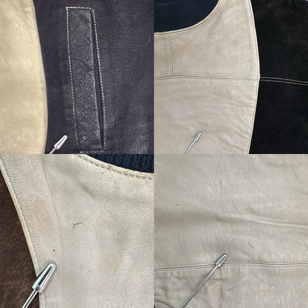 VENETO Leather paneling 3D Knit Sweater