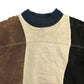 VENETO Leather paneling 3D Knit Sweater