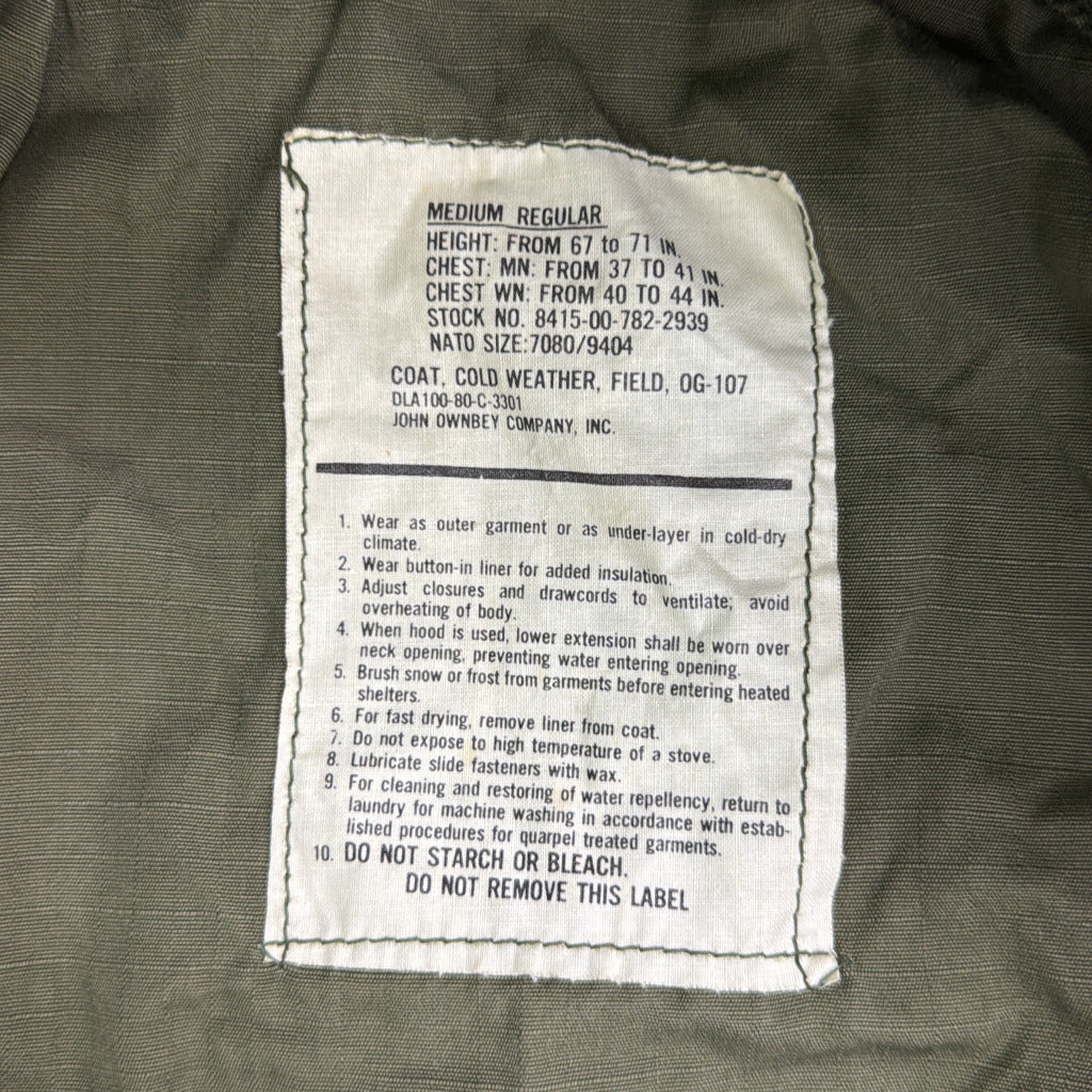 80s U.S.ARMY M-65 Field Jacket Military Jacket
