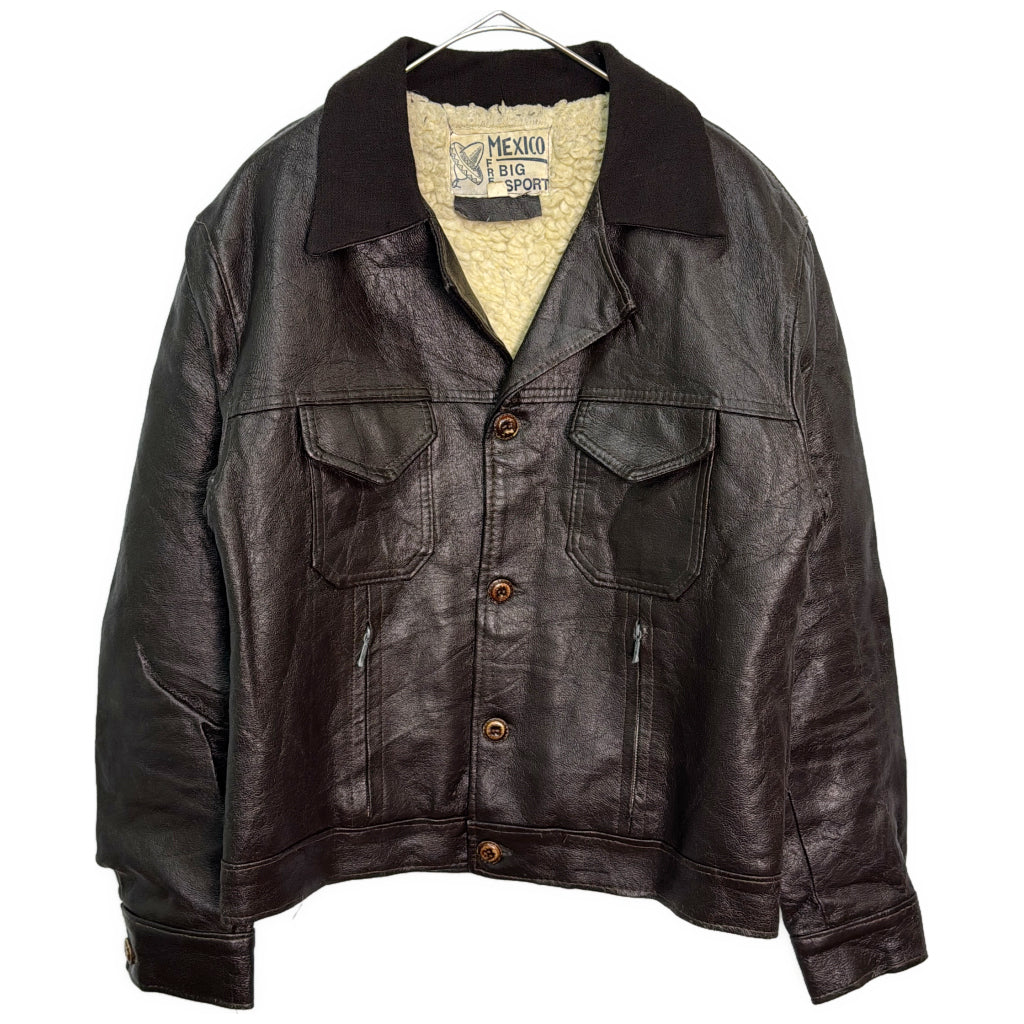 70s FRED MEXICO BIG SPORT Leather Jacket