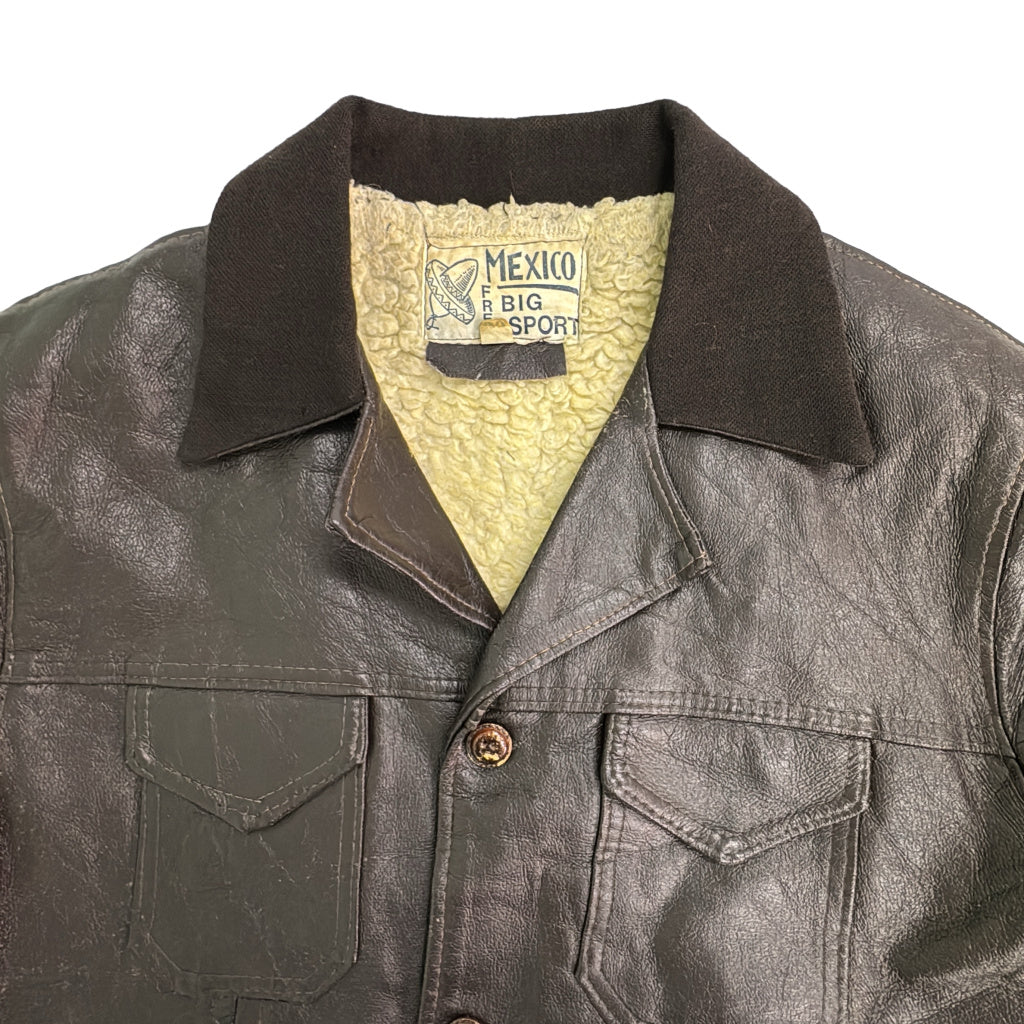 70s FRED MEXICO BIG SPORT Leather Jacket