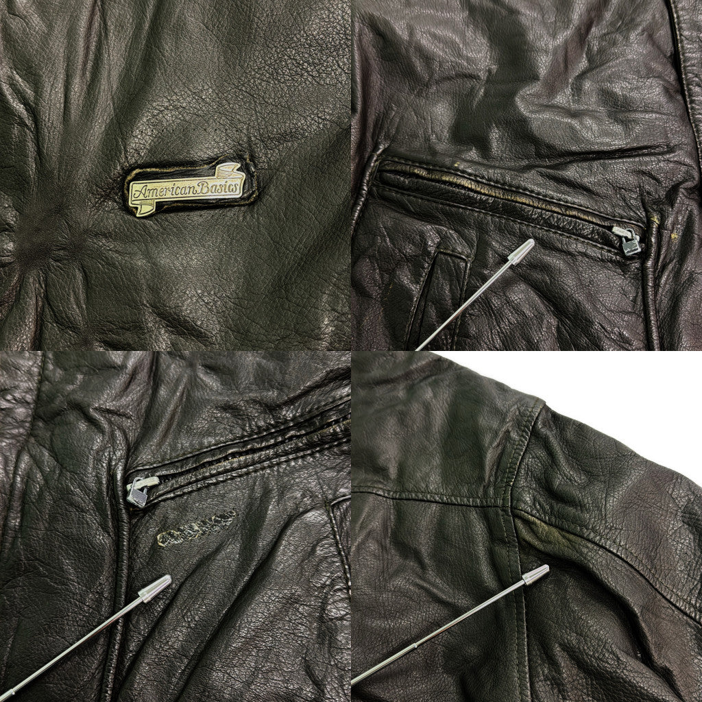 90s American Basics Leather Jacket