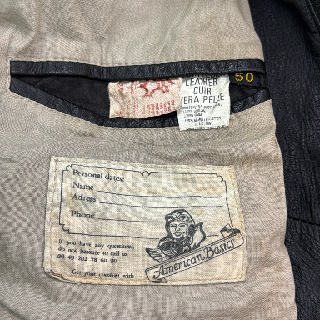 90s American Basics Leather Jacket