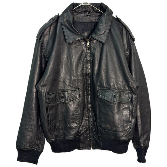 80s Abercrombie & Fitch A-2 Flight Jacket Leather Jacket