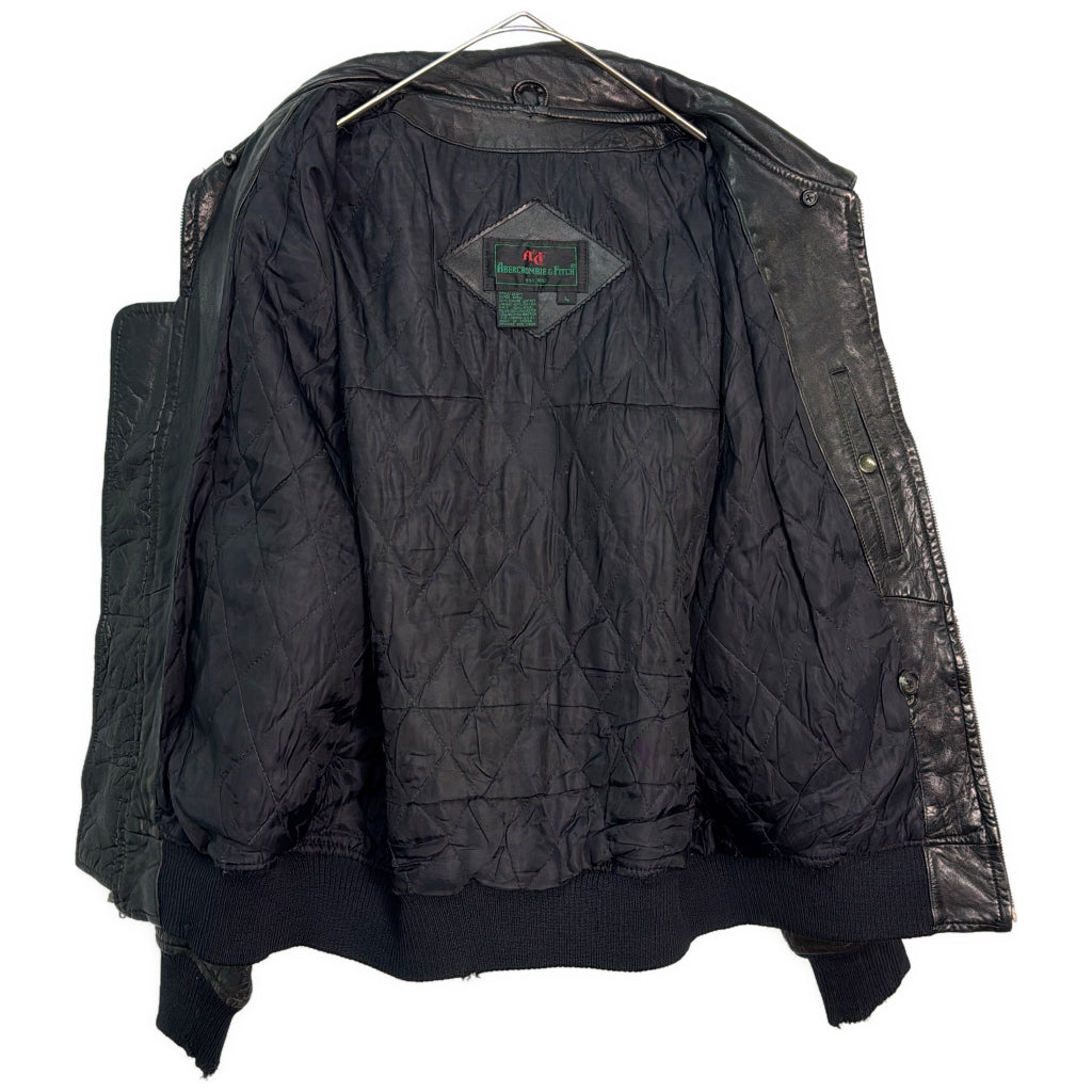 80s Abercrombie & Fitch A-2 Flight Jacket Leather Jacket