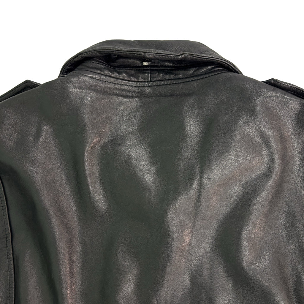 80s Abercrombie & Fitch A-2 Flight Jacket Leather Jacket