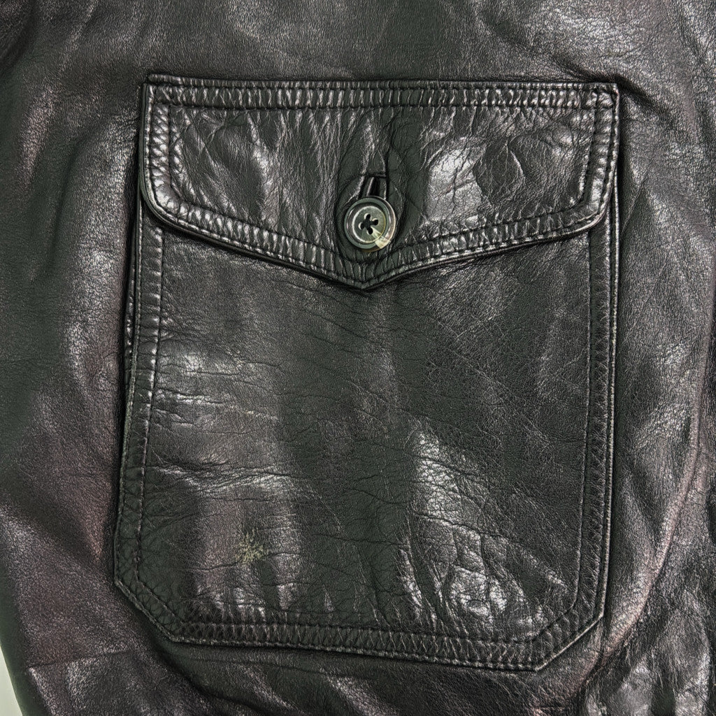 80s Abercrombie & Fitch A-2 Flight Jacket Leather Jacket