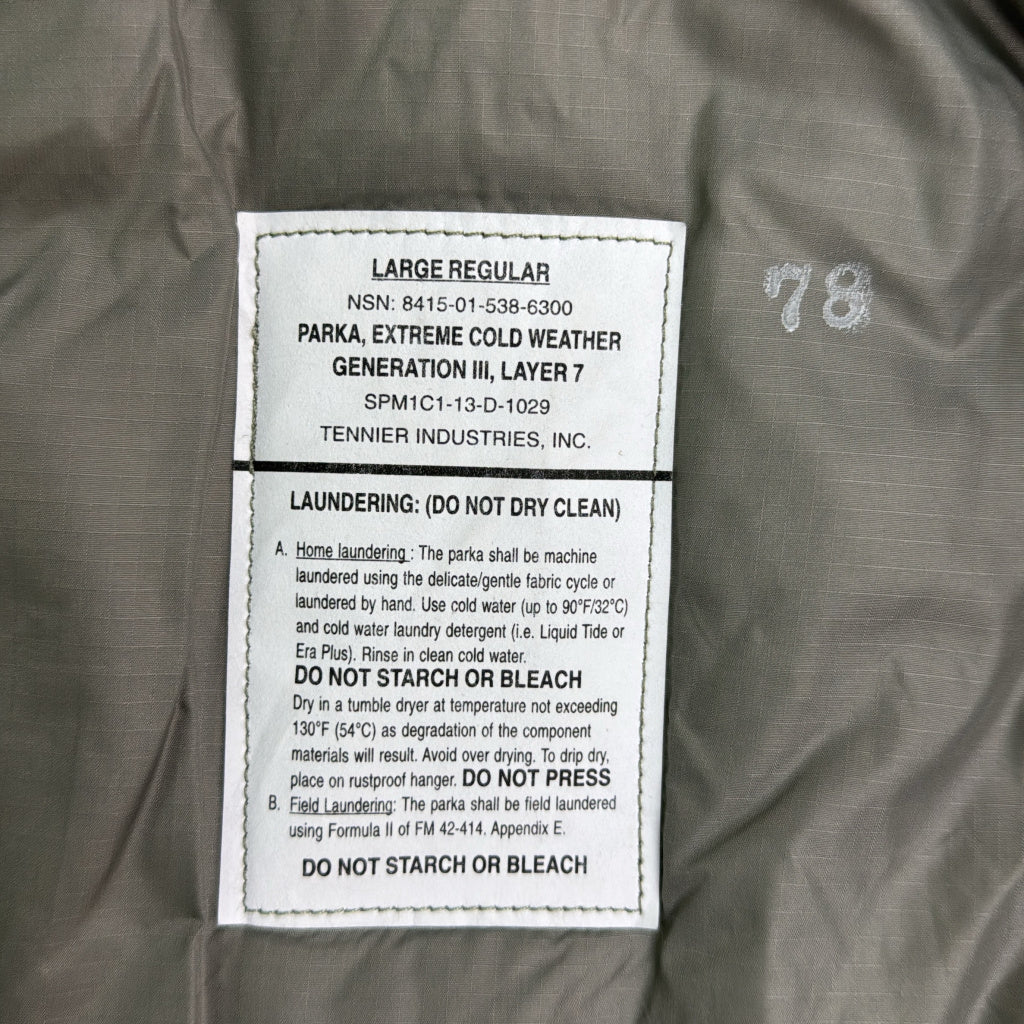 U.S.ARMY ECWCS GEN3 Level7 PRIMALOFT Military Jacket