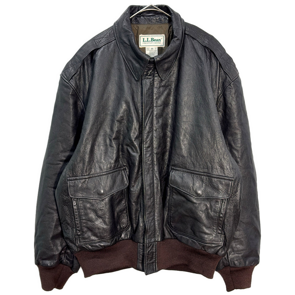 90s L.L.Bean A-2 Flight Jacket Leather Jacket