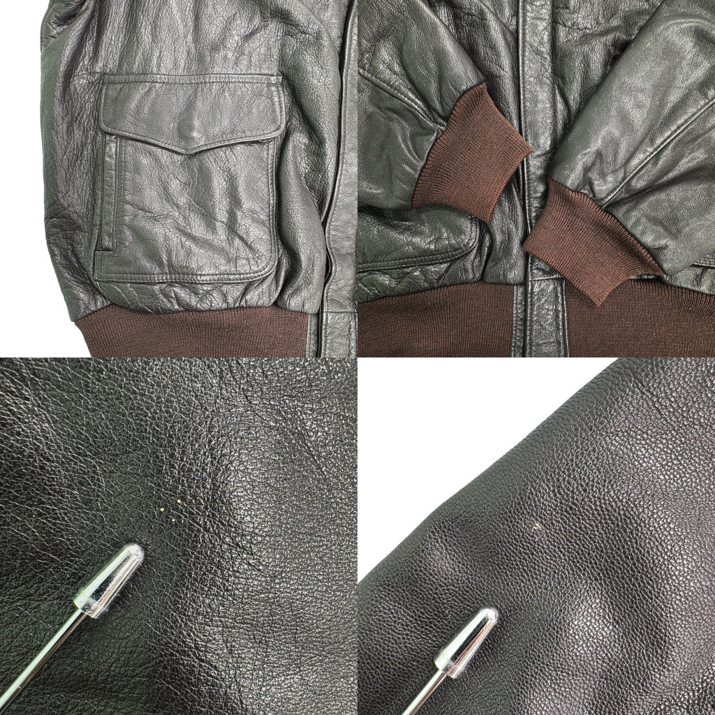 90s L.L.Bean A-2 Flight Jacket Leather Jacket