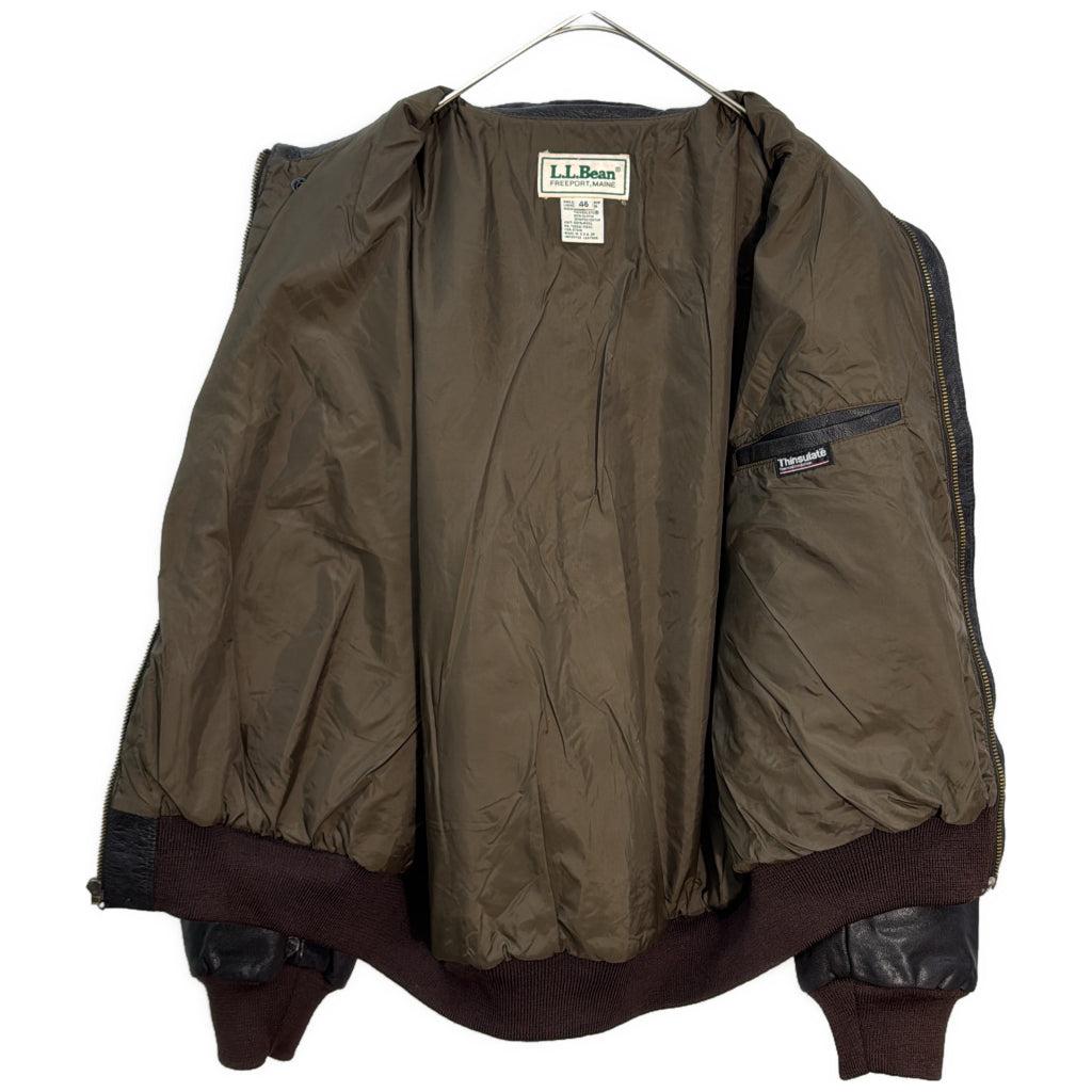 90s L.L.Bean A-2 Flight Jacket Leather Jacket