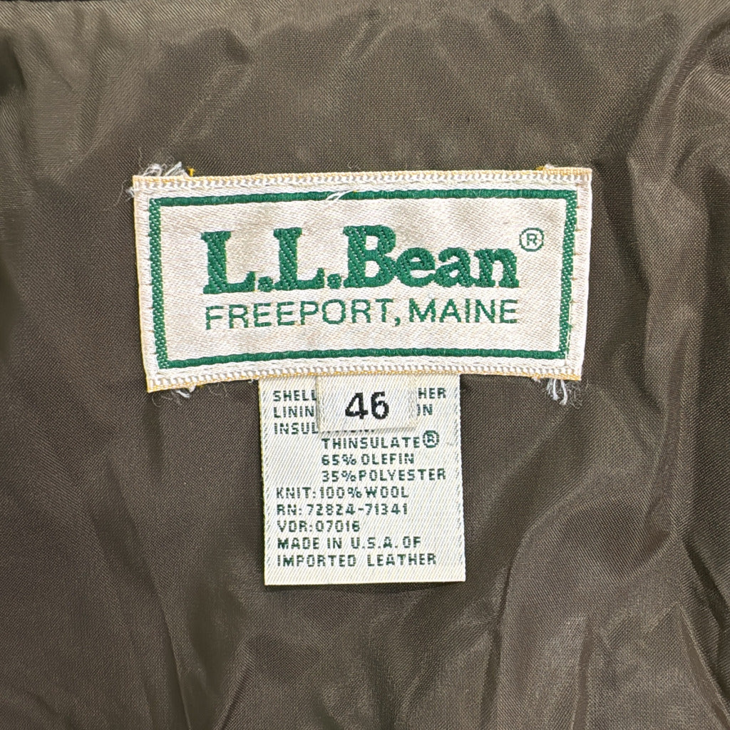 90s L.L.Bean A-2 Flight Jacket Leather Jacket