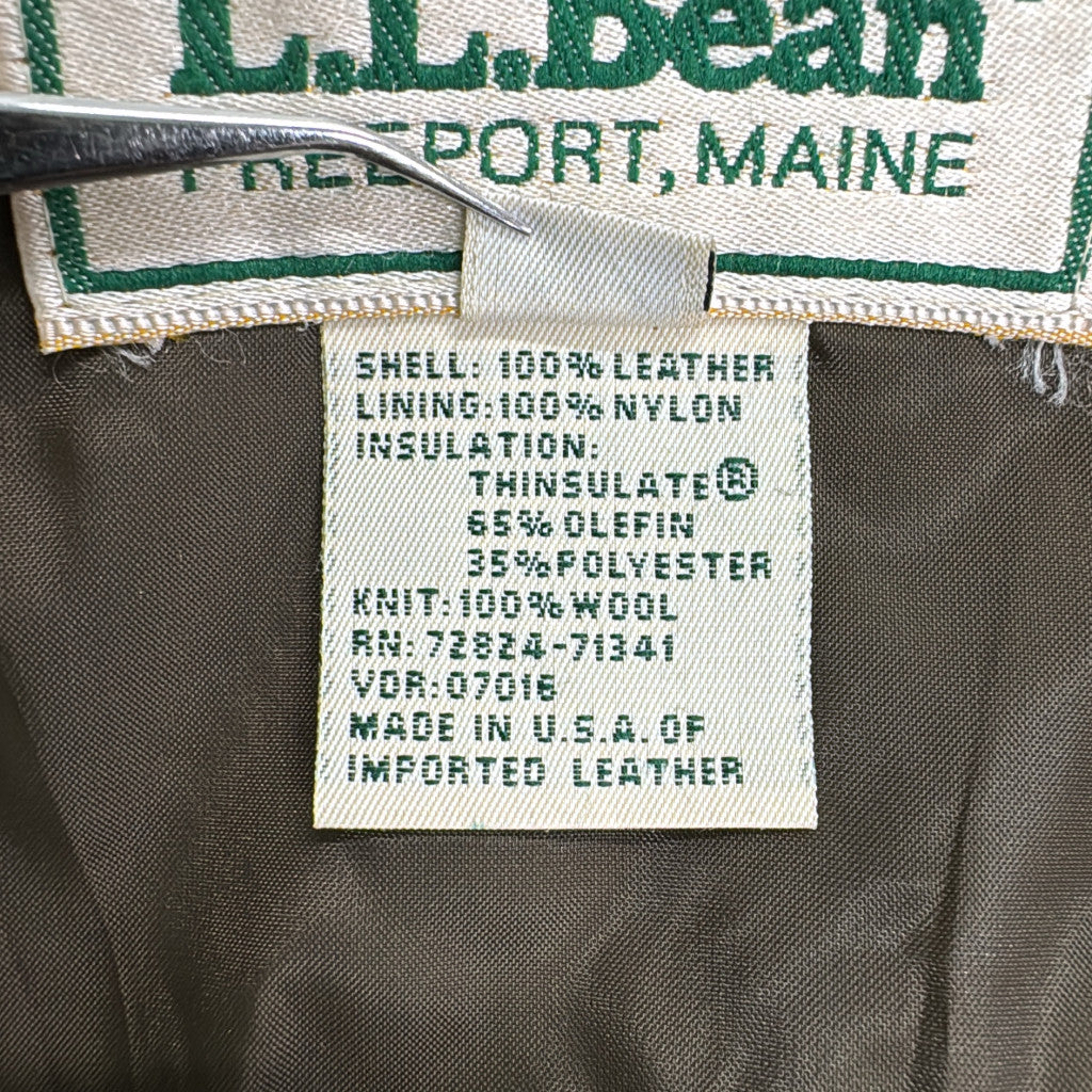 90s L.L.Bean A-2 Flight Jacket Leather Jacket