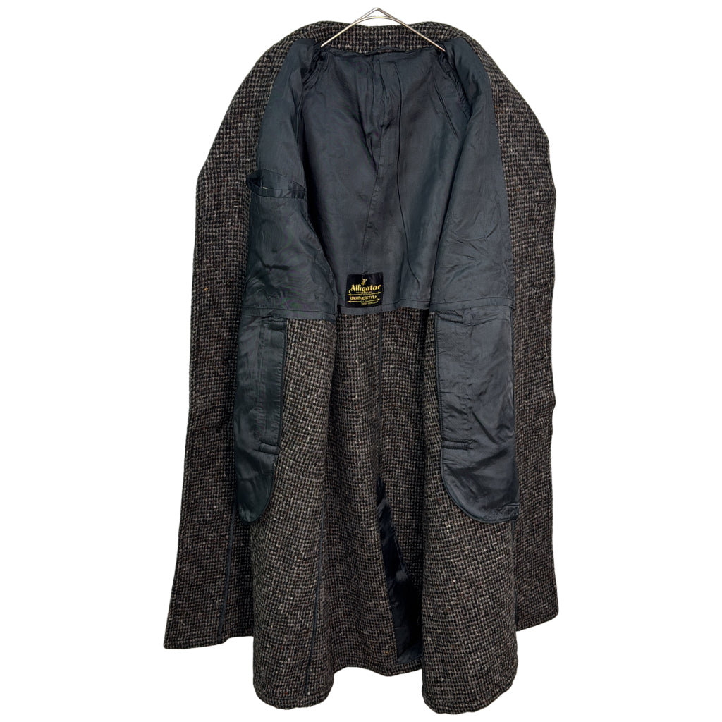 60s Alligator Balmacaan Soutien Collar Coat