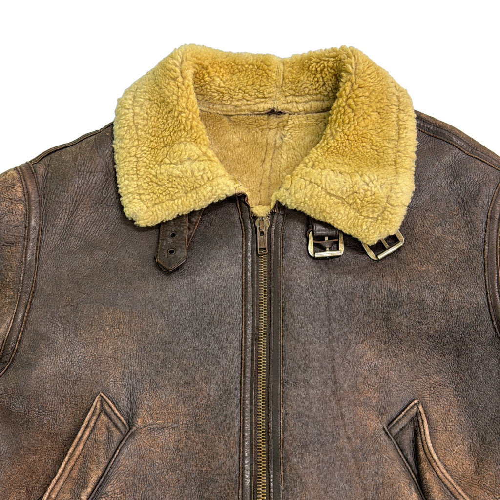 Mosta Creations Paris TYPE B-3 Mouton Leather Leather Jacket
