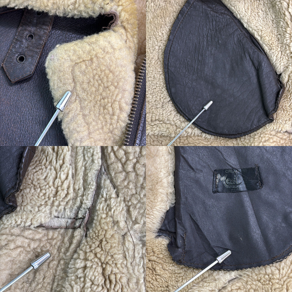 Mosta Creations Paris TYPE B-3 Mouton Leather Leather Jacket